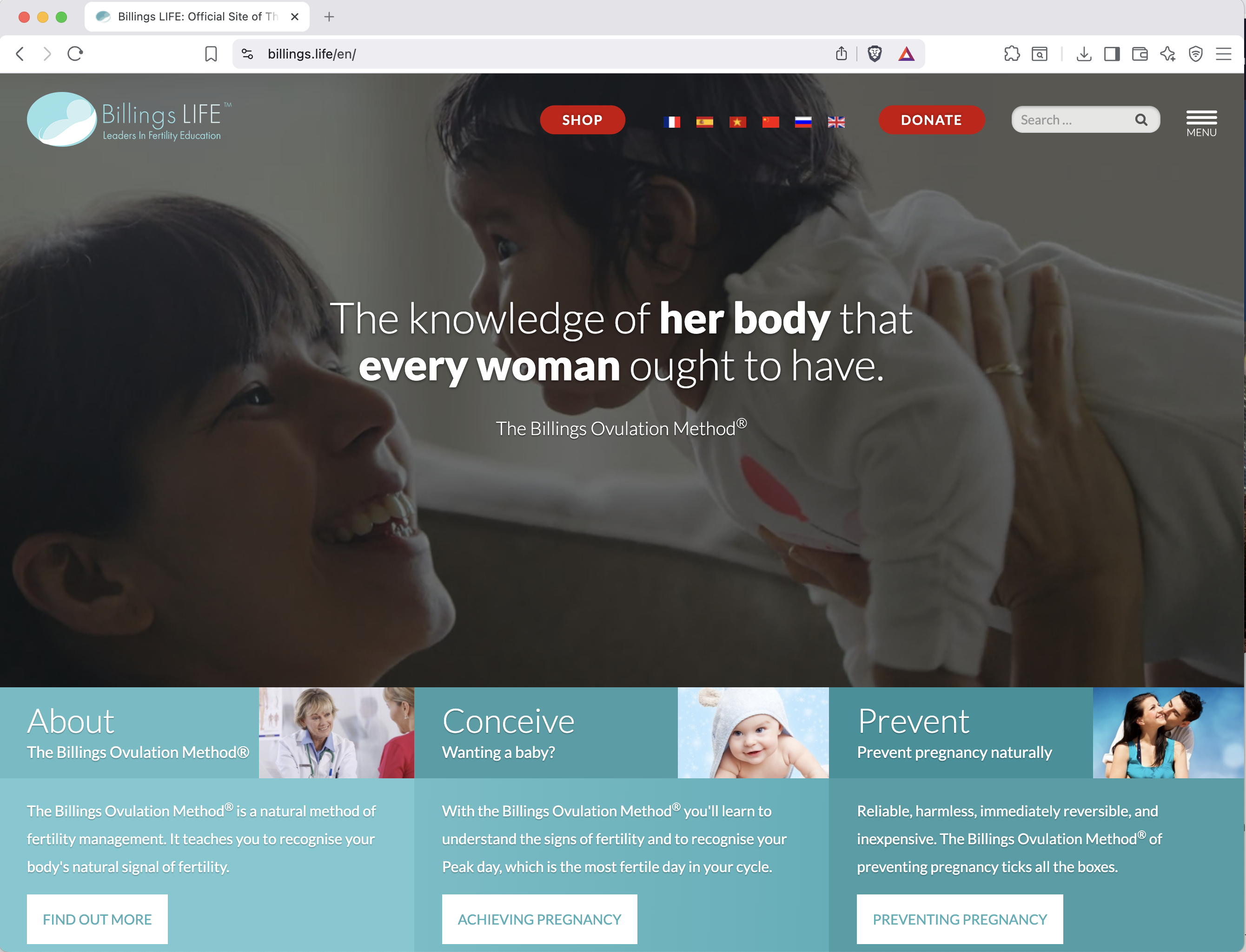 Billings.LIFE Multilingual NGO Website - Built by Joomstore Perth